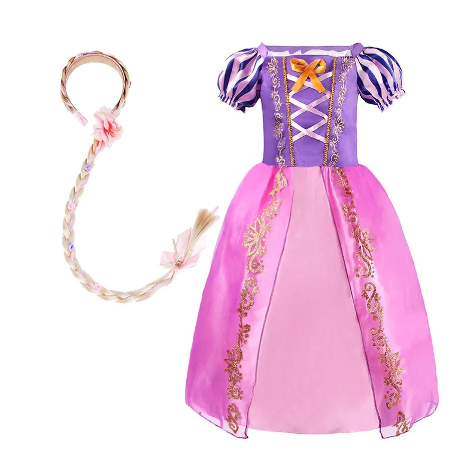 Rapunzel Costume for Girls Ages 3-8 - Princess Dress for Carnival, Parties, and Birthdays