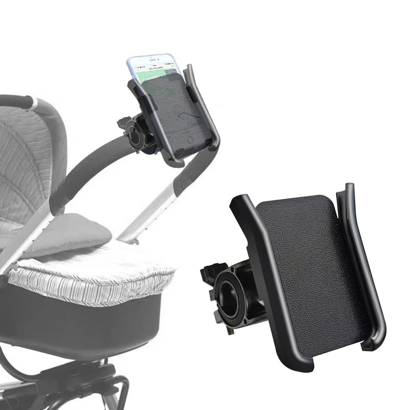 Universal Stroller Phone Holder - Hands-Free &amp; 360° Rotation to Keep Baby Entertained