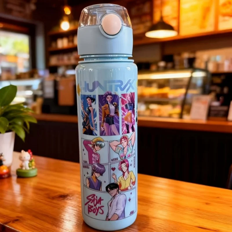 Demon Hunters Kpop Water Bottle for Kids - Kawaii Cartoon Water Bottle, Safe and Non-Toxic, Large Capacity