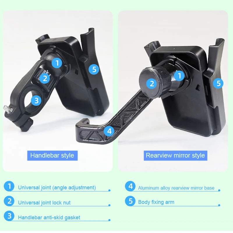 Universal Stroller Phone Holder - Hands-Free &amp; 360° Rotation to Keep Baby Entertained