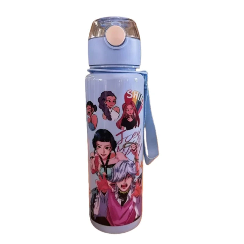 Demon Hunters Kpop Water Bottle for Kids - Kawaii Cartoon Water Bottle, Safe and Non-Toxic, Large Capacity