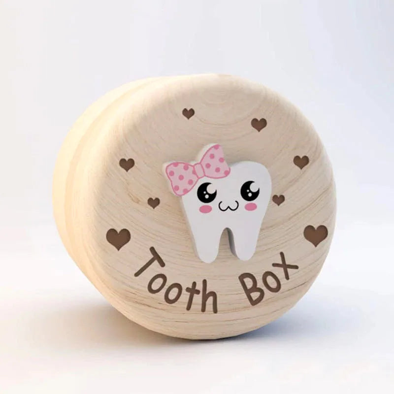 Wooden Tooth Box - Magical Keepsake Organizer for Baby Teeth and Umbilical Cord