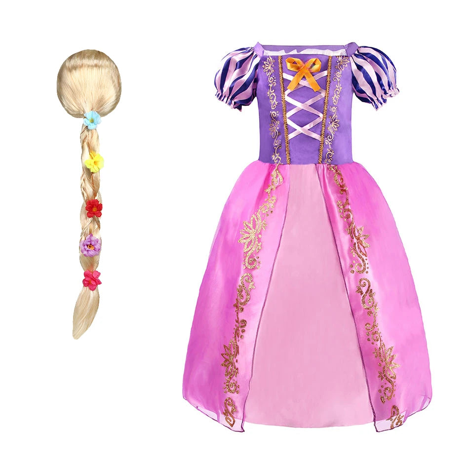 Rapunzel Costume for Girls Ages 3-8 - Princess Dress for Carnival, Parties, and Birthdays